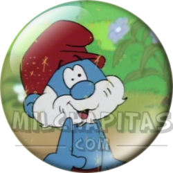 Chapa de Los Pitufos: Papá Pitufo (Riendo)