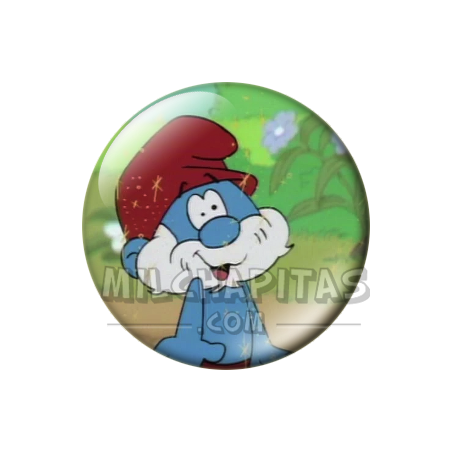 Chapa de Los Pitufos: Papá Pitufo (Riendo)