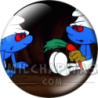 Chapa de Los Pitufos: Pitufo Granjero (Ojos Rojos)