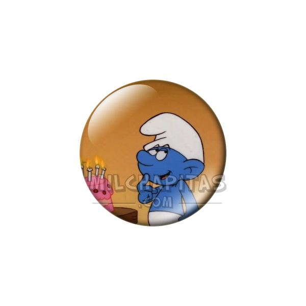 Chapa de Los Pitufos: Pitufo (Con la Tarta)