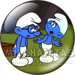 Chapa de Los Pitufos: Pitufo Filósofo (Charlando)