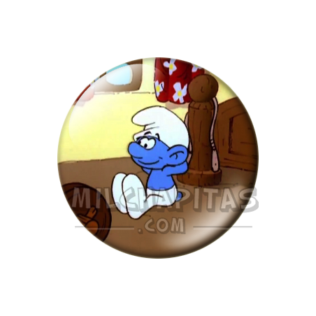 Chapa de Los Pitufos: Pitufo (Haciendo Pesas)