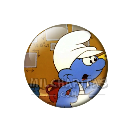 Chapa de Los Pitufos: Pitufo Manitas (Sorprendido)