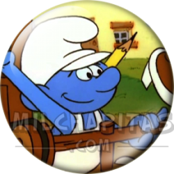 Chapa de Los Pitufos: Pitufo Manitas (Con la Rueda)