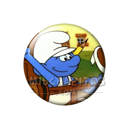 Chapa de Los Pitufos: Pitufo Manitas (Con la Rueda)