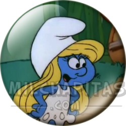 Chapa de Los Pitufos: Pitufina (Hablando)