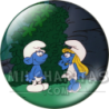 Chapa de Los Pitufos: Pitufo y Pitufina (Junto al Arbusto)