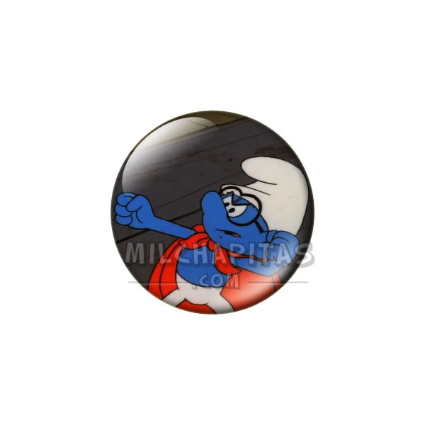 Chapa de Los Pitufos: Pitufo Filósofo (Superpitufo)