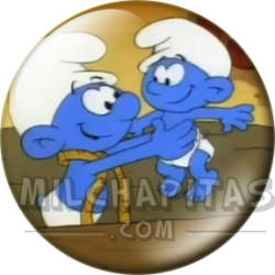Chapa de Los Pitufos: Pitufo Sastre y Bebé Pitufo