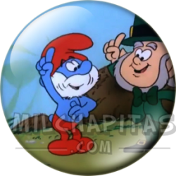 Chapa de Los Pitufos: Papá Pitufo y el Duende