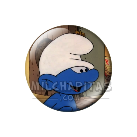 Chapa de Los Pitufos: Pitufo (Asomado a la Ventana)