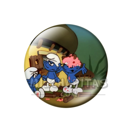 Chapa de Los Pitufos: Pitufos (Con Tarta en la Cabeza)