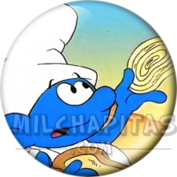 Chapa de Los Pitufos: Pitufo (Saludando)