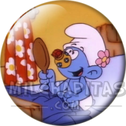 Chapa de Los Pitufos: Pitufo Vanidoso (En la Cama)