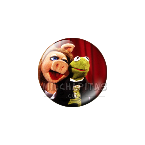 Chapa de Teleñecos: Peggy y Gustavo (Abrazados)