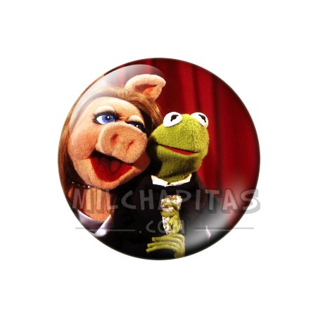Chapa de Teleñecos: Peggy y Gustavo (Abrazados)
