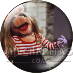 Chapa de Teleñecos: La Cerdita Peggy (Con Camiseta de Rayas)