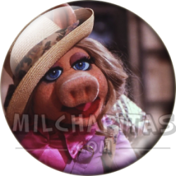 Chapa de Teleñecos: La Cerdita Peggy (Con Sombrero)