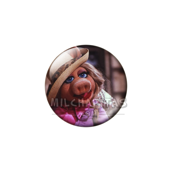Chapa de Teleñecos: La Cerdita Peggy (Con Sombrero)