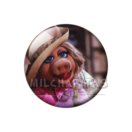 Chapa de Teleñecos: La Cerdita Peggy (Con Sombrero)