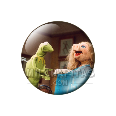 Chapa de Teleñecos: Gustavo y Peggy (Vestido Azul)