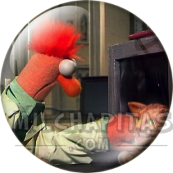 Chapa de Teleñecos: Beaker (Con el Gato)