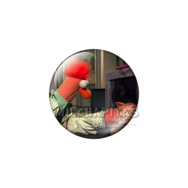 Chapa de Teleñecos: Beaker (Con el Gato)
