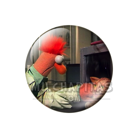 Chapa de Teleñecos: Beaker (Con el Gato)