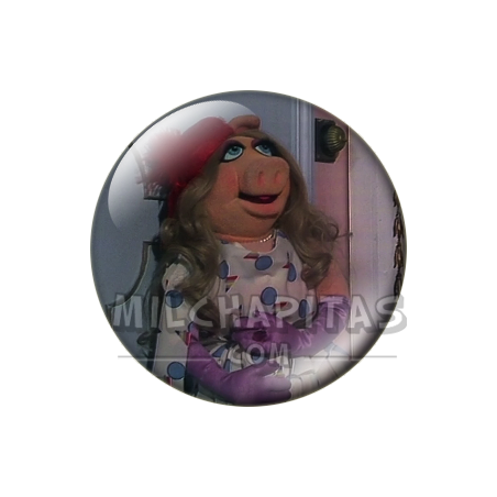 Chapa de Teleñecos: La Cerdita Peggy (Con Gorro Rojo)