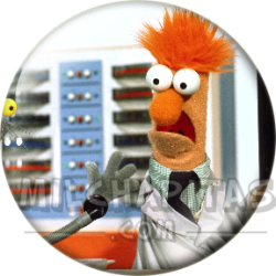 Chapa de Teleñecos: Beaker (Con el Conejo Robot)