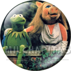 Chapa de Teleñecos: Gustavo y Peggy (En el Jardín)