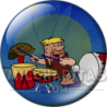 Chapa de Los Picapiedra: Pablo Mármol (Tocando la Batería)