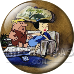 Chapa de Los Picapiedra: Pablo y Betty (En el Sofá)