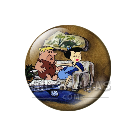 Chapa de Los Picapiedra: Pablo y Betty (En el Sofá)