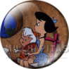 Chapa de Los Picapiedra: Betty y Bam-Bam (Con el Muslo)