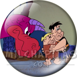 Chapa de Los Picapiedra: Pedro y Pablo (Con el Dragón)