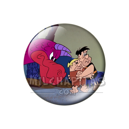 Chapa de Los Picapiedra: Pedro y Pablo (Con el Dragón)
