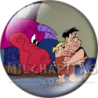 Chapa de Los Picapiedra: Pedro y Pablo (Con el Dragón)