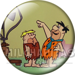 Chapa de Los Picapiedra: Pedro y Pablo (Con el Invento)