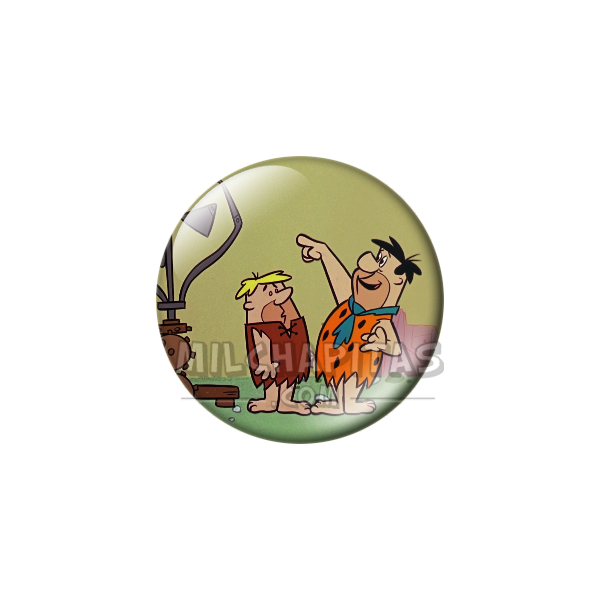 Chapa de Los Picapiedra: Pedro y Pablo (Con el Invento)