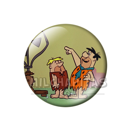 Chapa de Los Picapiedra: Pedro y Pablo (Con el Invento)