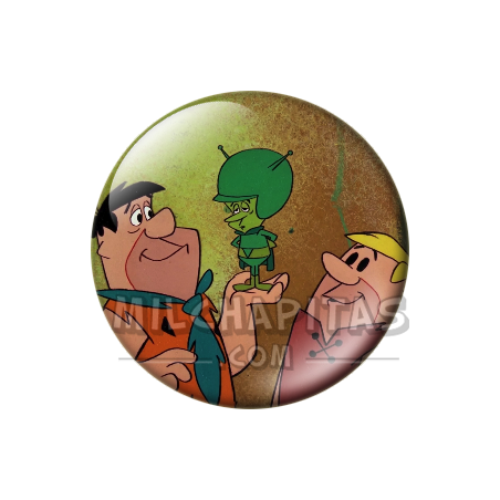 Chapa de Los Picapiedra: Pedro y Pablo (Consolando a Gazú)