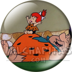Chapa de Los Picapiedra: Pedro y Pebbles (La Siesta)