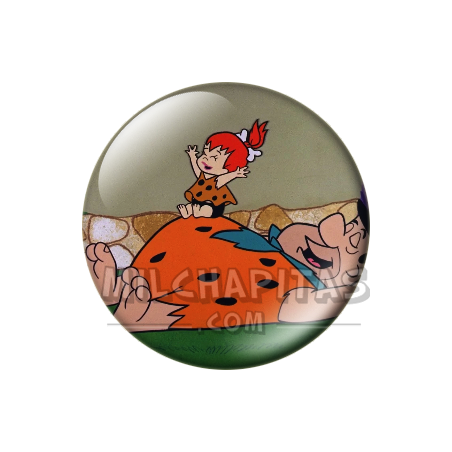 Chapa de Los Picapiedra: Pedro y Pebbles (La Siesta)