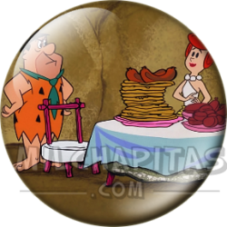 Chapa de Los Picapiedra: Pedro y Vilma (El Gran Desayuno)