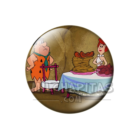 Chapa de Los Picapiedra: Pedro y Vilma (El Gran Desayuno)