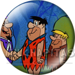 Chapa de Los Picapiedra: Pedro y Pablo (Dando la Mano)
