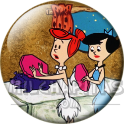 Chapa de Los Picapiedra: Vilma y Betty (Con el Puercoespín)