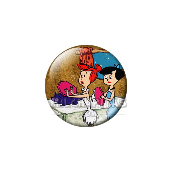 Chapa de Los Picapiedra: Vilma y Betty (Con el Puercoespín)