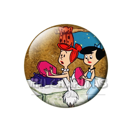 Chapa de Los Picapiedra: Vilma y Betty (Con el Puercoespín)